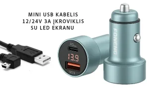 Mini usb įkroviklis tinkantis daugeliui navigacijų
